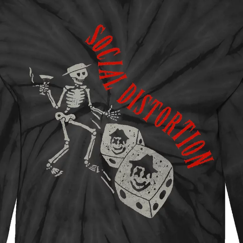 Social Distortion Skelly Dice Tie-Dye Long Sleeve Shirt