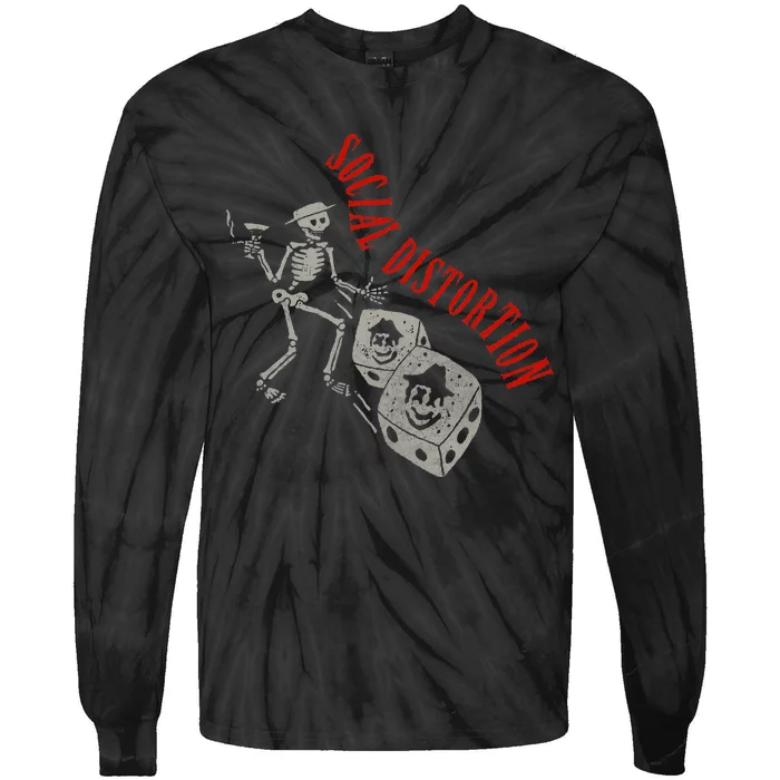 Social Distortion Skelly Dice Tie-Dye Long Sleeve Shirt