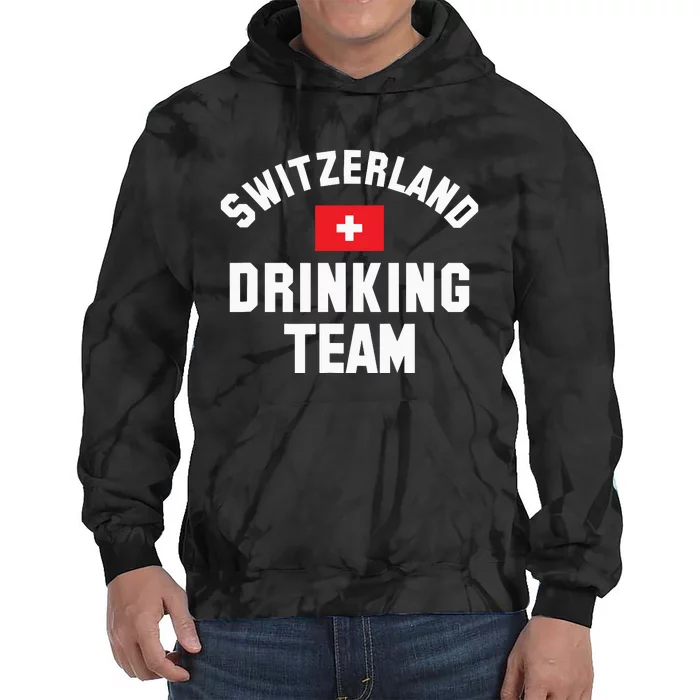 Switzerland Drinking Team For Switzerland Sports Fans Tie Dye Hoodie