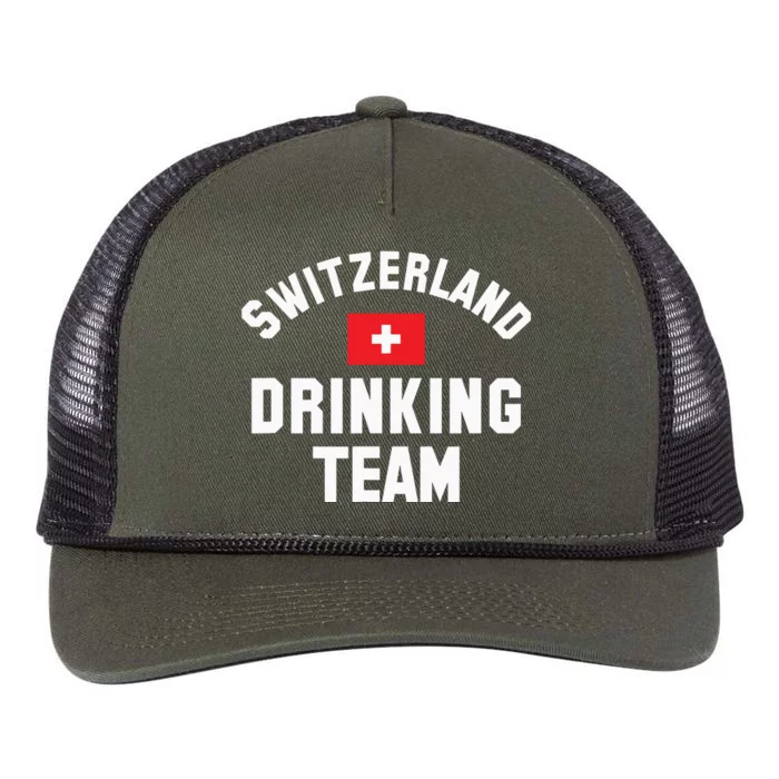 Switzerland Drinking Team For Switzerland Sports Fans Retro Rope Trucker Hat Cap