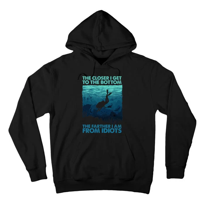 Scuba Diving Themed Art Scuba Diving Tall Hoodie