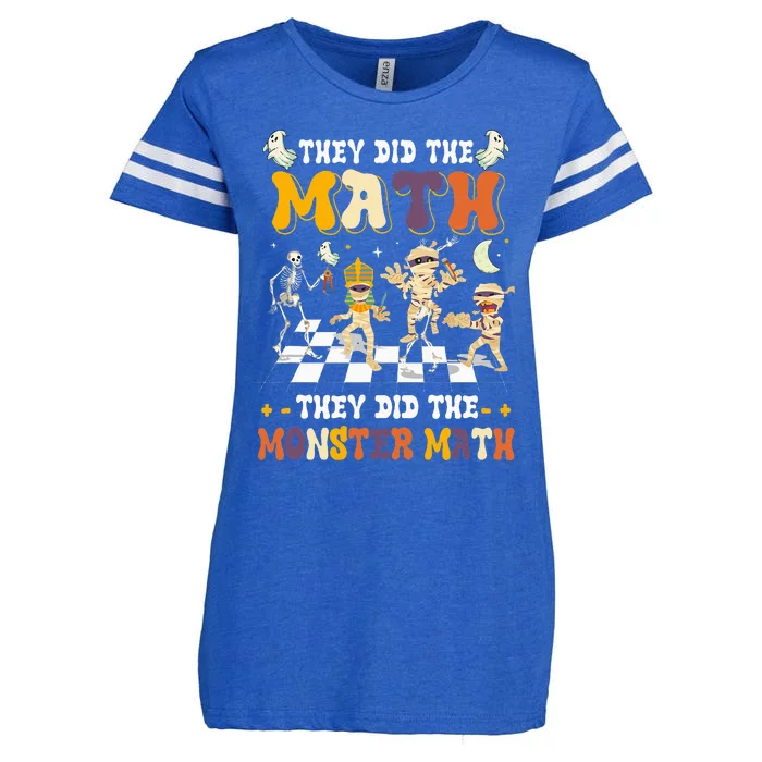 Skeleton Dancing They Did The Math They Did The Monster Math Enza Ladies Jersey Football T-Shirt