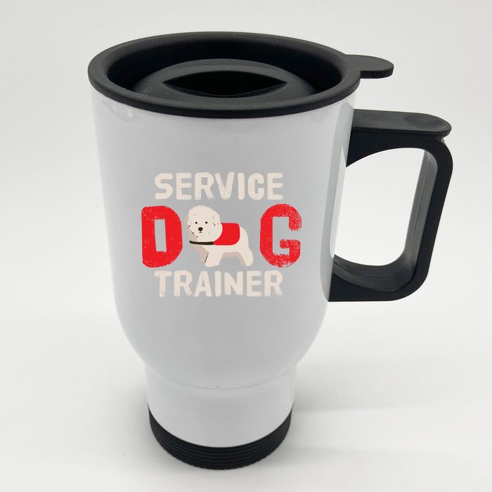 Service Dog Trainer Funny Gift Front & Back Stainless Steel Travel Mug