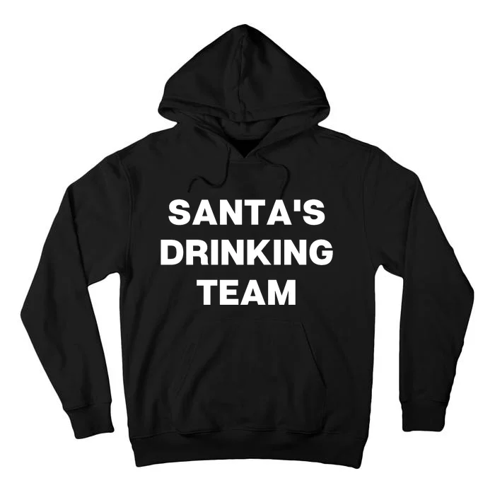 Santa's Drinking Team Funny Christmas Beer Lover Tall Hoodie