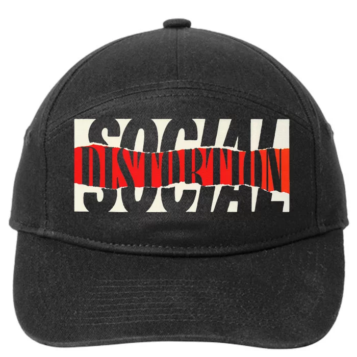 Social Distortion Torn Logo 7-Panel Snapback Hat