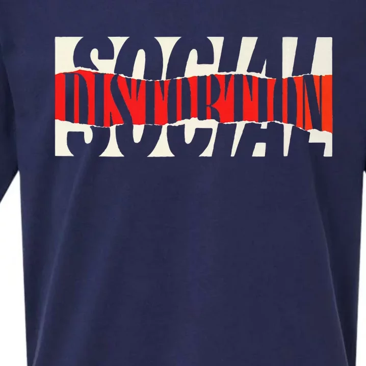 Social Distortion Torn Logo Sueded Cloud Jersey T-Shirt