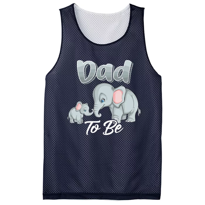 Soon Dad To Be Elephants For Baby Shower Gender Reveal Mesh Reversible Basketball Jersey Tank