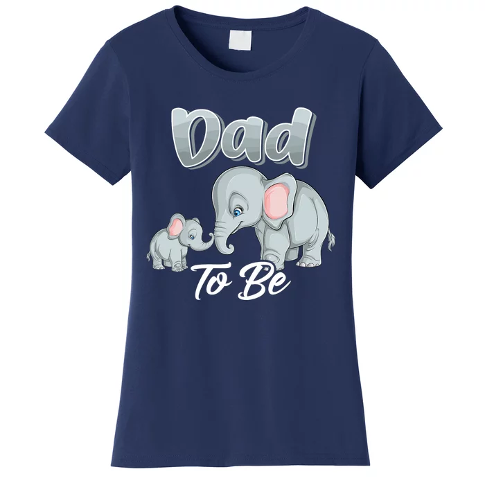 Soon Dad To Be Elephants For Baby Shower Gender Reveal Women's T-Shirt