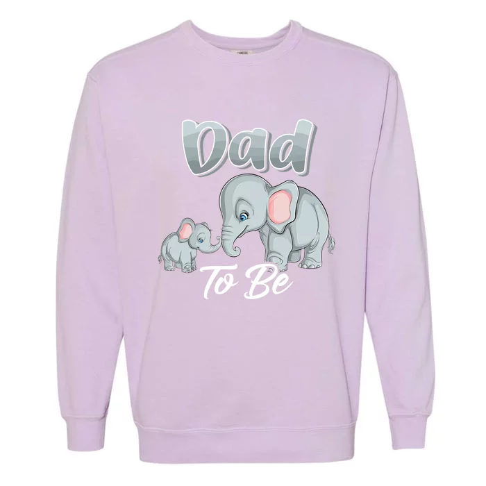 Soon Dad To Be Elephants For Baby Shower Gender Reveal Garment-Dyed Sweatshirt