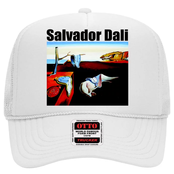 Salvador Dali The Persistence Of Memory 1931 High Crown Mesh Trucker Hat