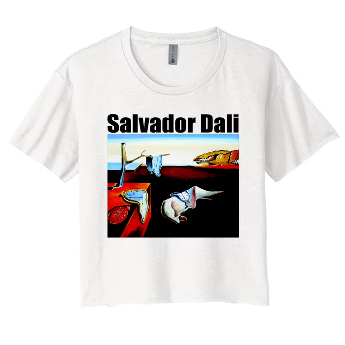 Salvador Dali The Persistence Of Memory 1931 Women's Crop Top Tee