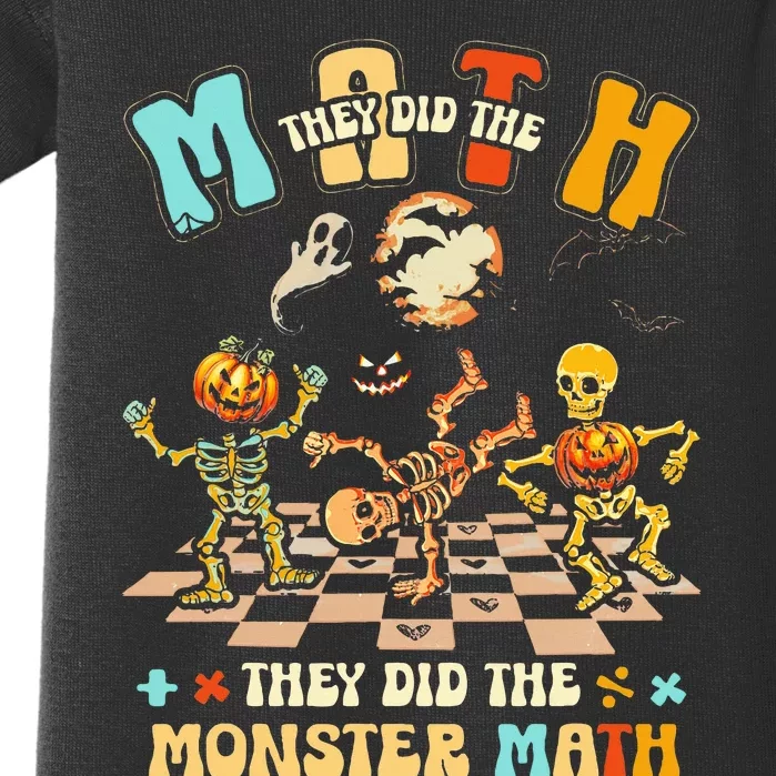 Skeleton Dancing They Did The Math They Did The Monster Math Baby Bodysuit