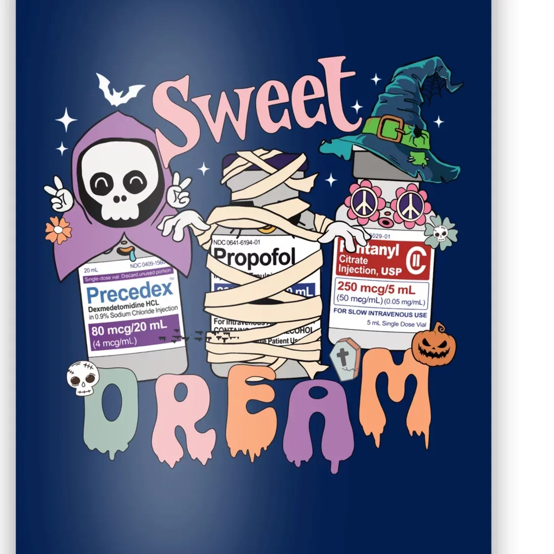 Sweet Dream Team Intensive Scare Unit ICU RN Nurse Halloween Poster