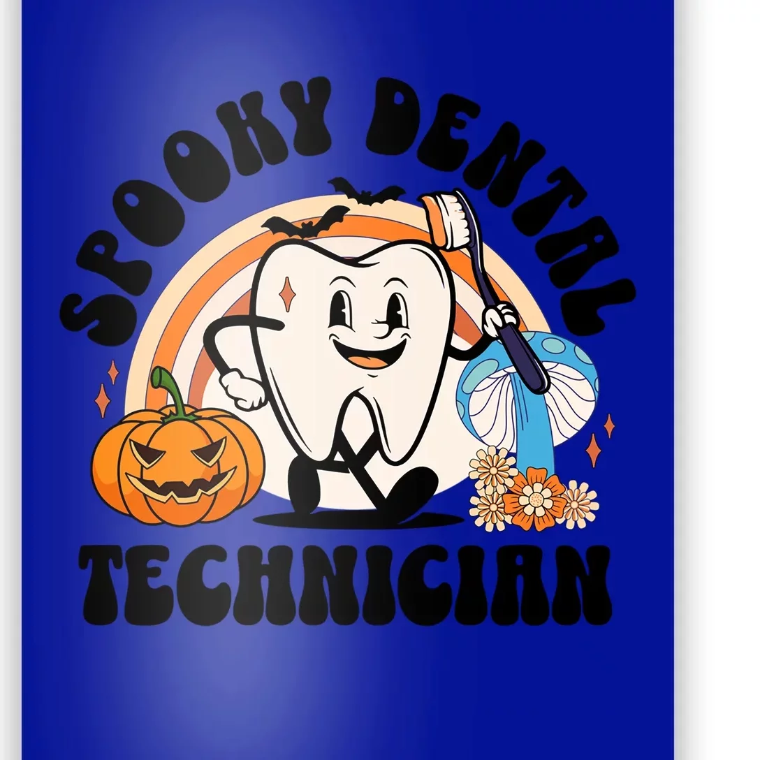 Spooky Dental Technician Retro Halloween Dentist Humor Gift Poster