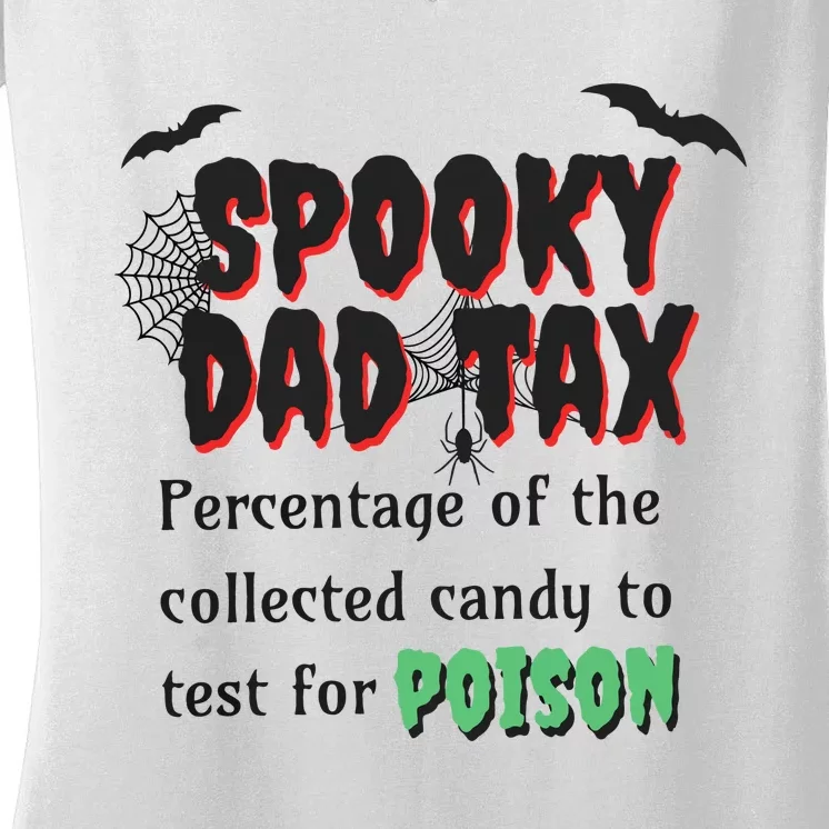 Spooky Dad Tax Halloween Funny Family Matching Halloween Women's V-Neck T-Shirt