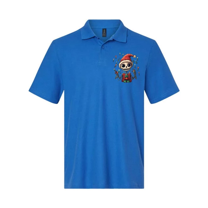 Skeleton Dancing Tree Christmas Cute Xmas Skeleton Dancing Gift Softstyle Adult Sport Polo