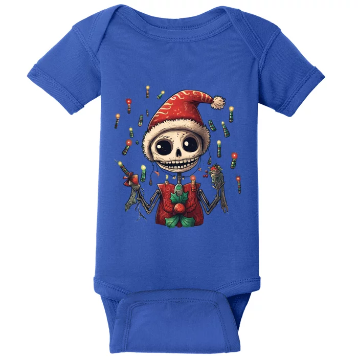 Skeleton Dancing Tree Christmas Cute Xmas Skeleton Dancing Gift Baby Bodysuit