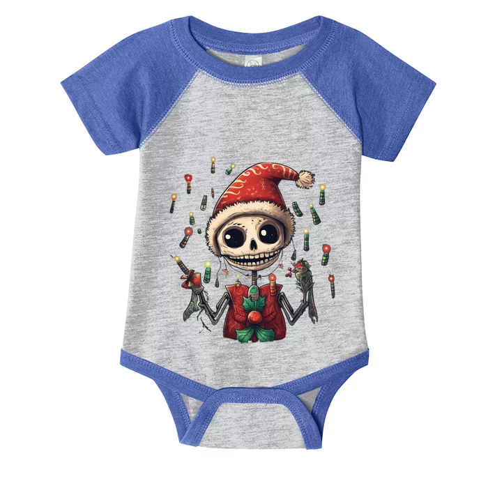 Skeleton Dancing Tree Christmas Cute Xmas Skeleton Dancing Gift Infant Baby Jersey Bodysuit