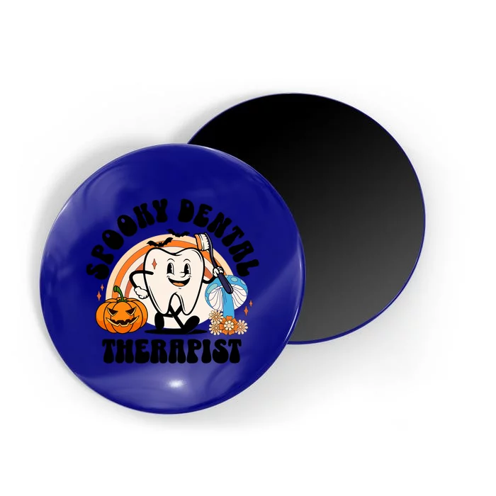 Spooky Dental Therapist Retro Halloween Dentist Office Humor Gift Magnet