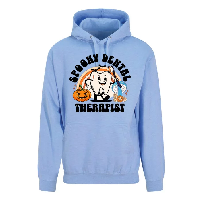 Spooky Dental Therapist Retro Halloween Dentist Office Humor Gift Unisex Surf Hoodie