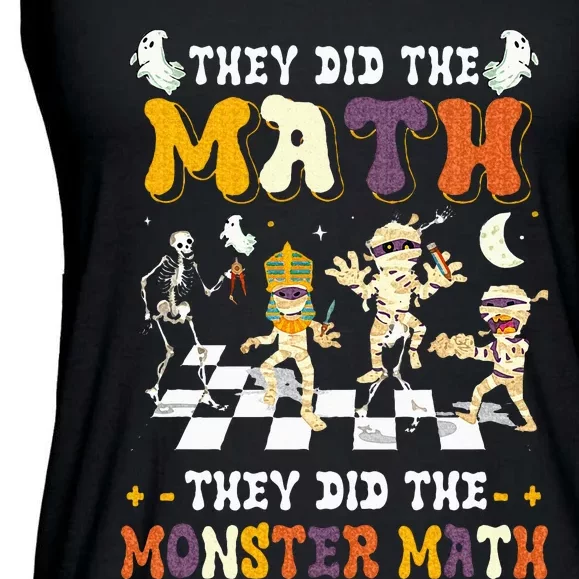 Skeleton Dancing They Did The Math They Did The Monster Math Ladies Essential Flowy Tank