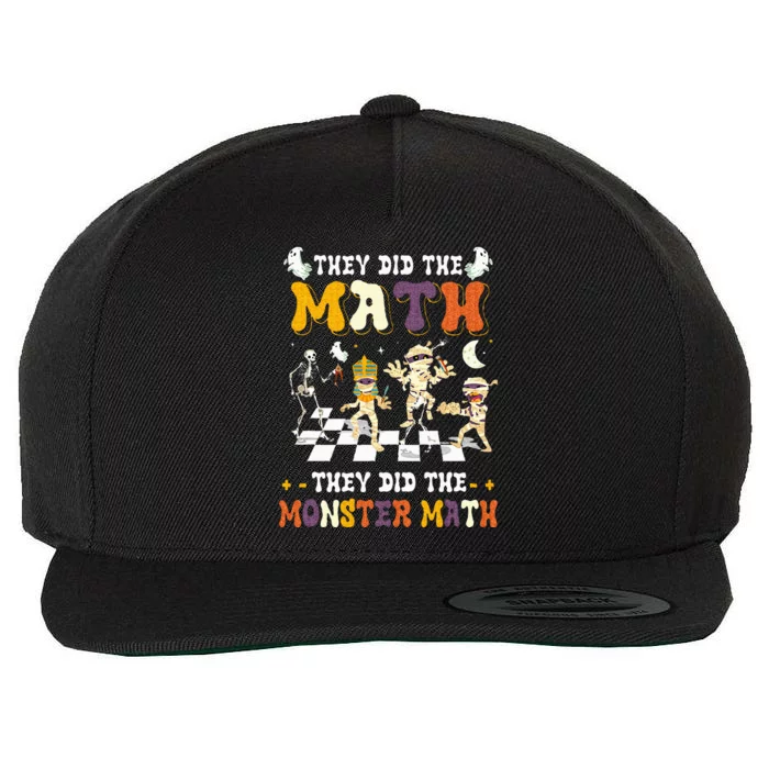 Skeleton Dancing They Did The Math They Did The Monster Math Wool Snapback Cap