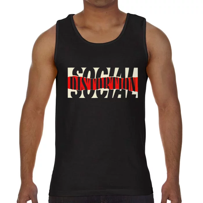 Social Distortion Torn Logo Comfort Colors® Tank Top