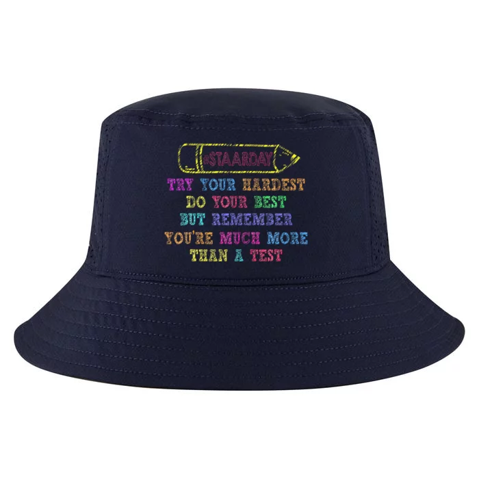 Staar Day Try Your Hardest Do Your Best Teacher Test Day Cool Comfort Performance Bucket Hat