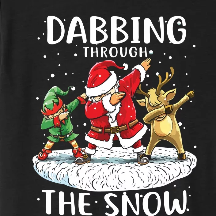 Santa Dabbing Through The Snow Funny Christmas ChromaSoft Performance T-Shirt