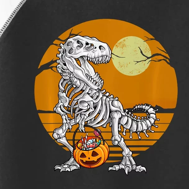 Skeleton Dinosaur T Rex Halloween Moon Gifts Hoodie Toddler Fine Jersey T-Shirt