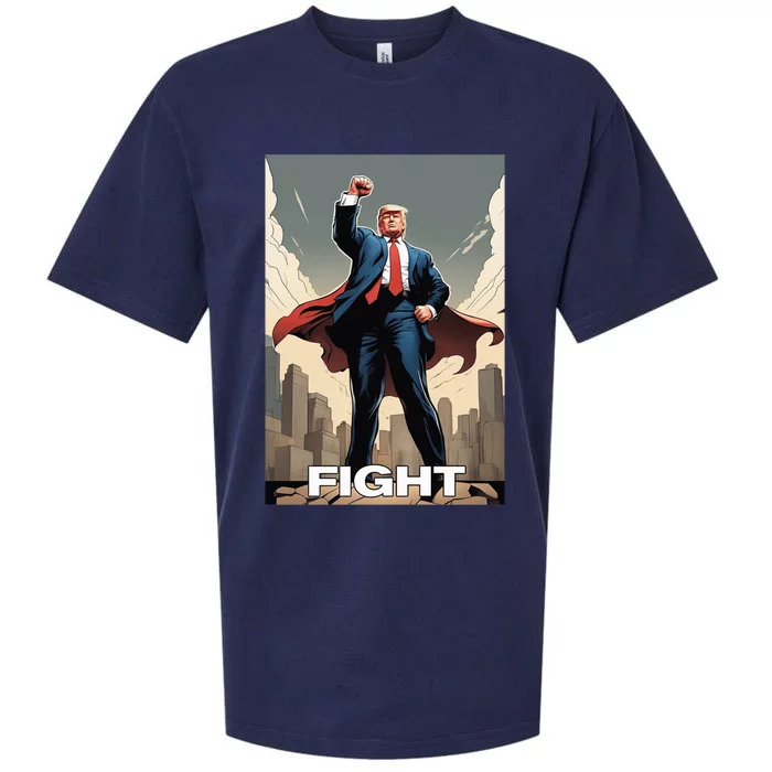 Superhero Donald Trump Fight Trump 2024 Us Flag Donald Trump Pennsylvania Pa Sueded Cloud Jersey T-Shirt