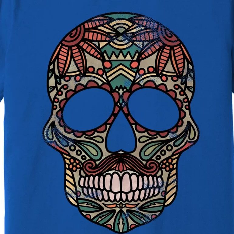 Skull Drawing Tribal Day Of The Dead Dia De Los Muertos Gift Premium T-Shirt