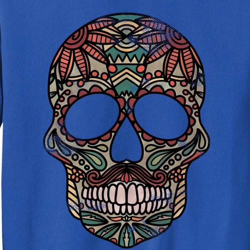 Skull Drawing Tribal Day Of The Dead Dia De Los Muertos Gift Tall Sweatshirt