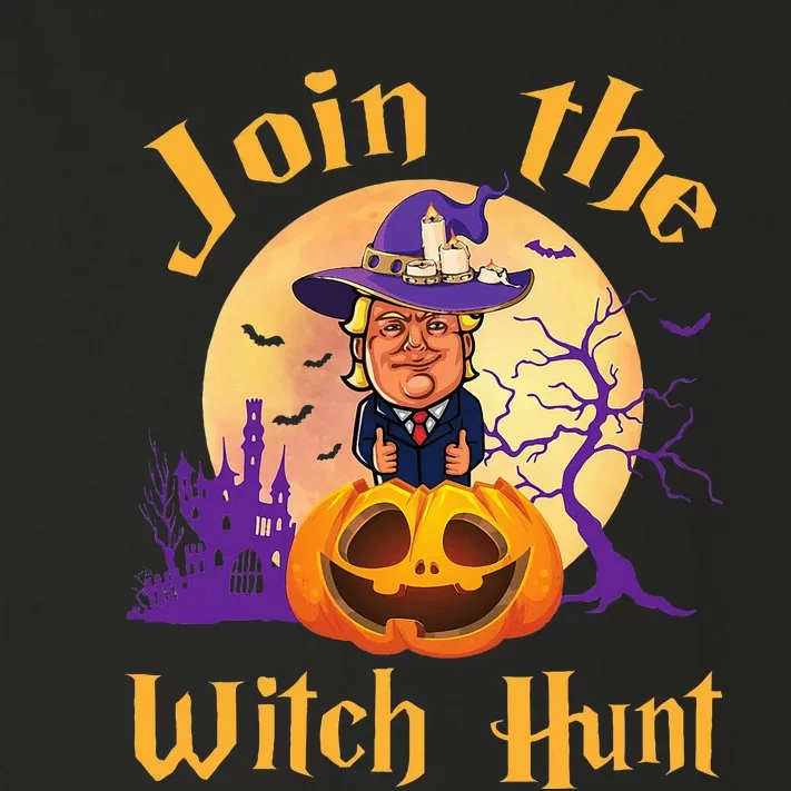 Scary Donald Trump Witch Halloween Day Join The Witch Hunt Toddler Long Sleeve Shirt