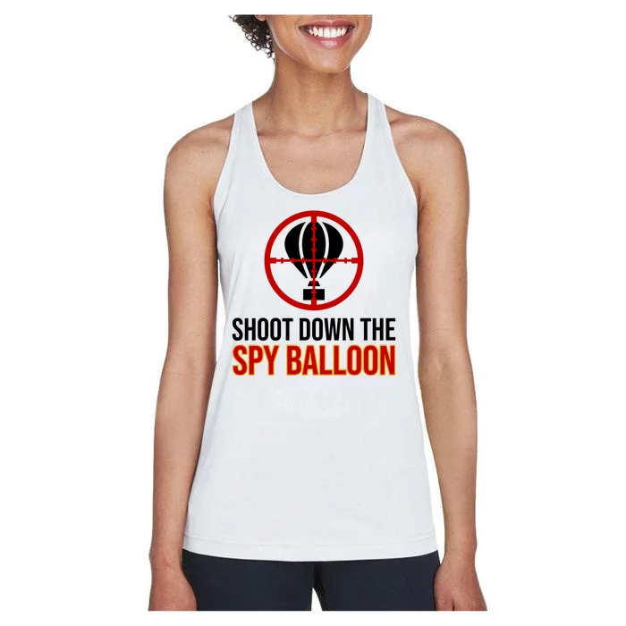 Shoot Down The Spy Balloon Political Women's Racerback Tank