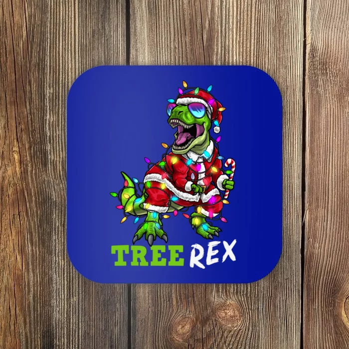 Santa Dinosaur Trex Rex Xmas Gift Coaster