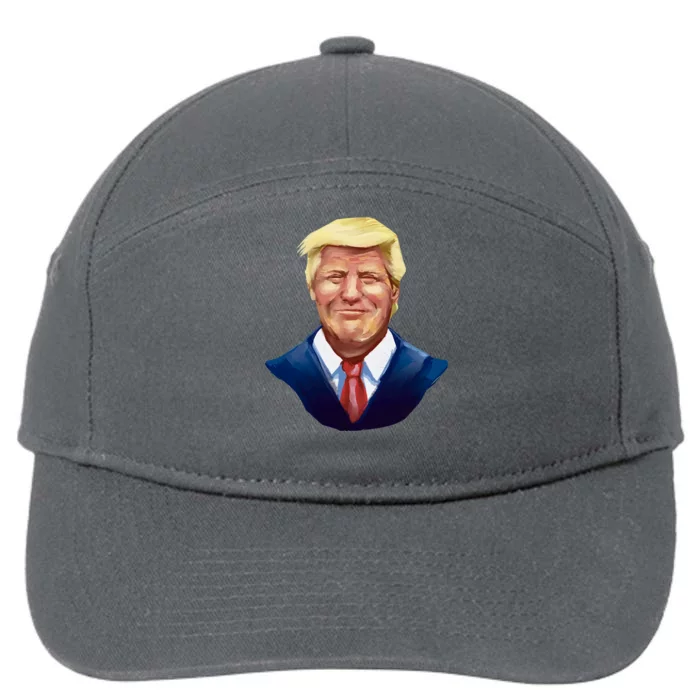 Smiling Donald Trump Portrait 7-Panel Snapback Hat