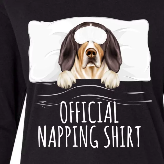 Sleeping Dog Treeing Walker Coonhound Napping Gift Womens Cotton Relaxed Long Sleeve T-Shirt