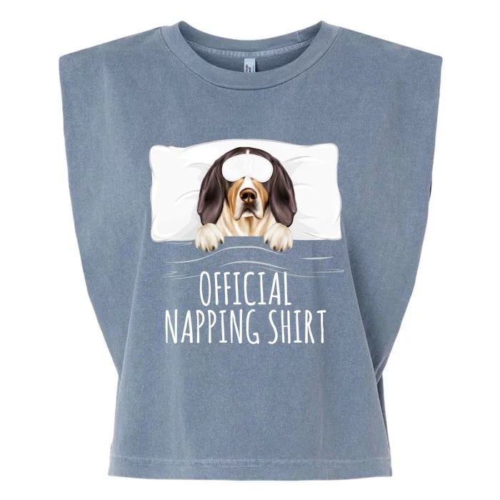 Sleeping Dog Treeing Walker Coonhound Napping Gift Garment-Dyed Women's Muscle Tee