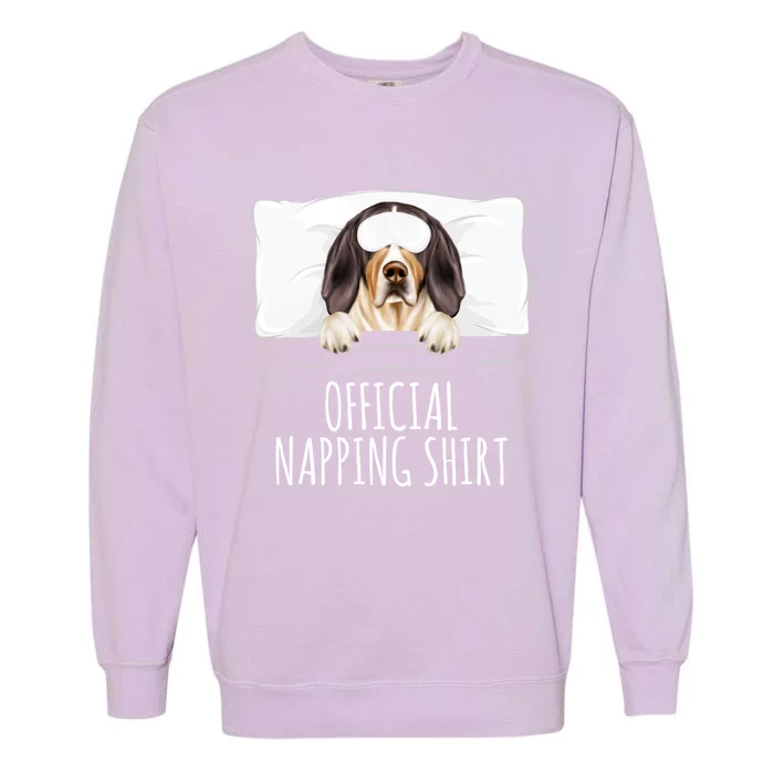 Sleeping Dog Treeing Walker Coonhound Napping Gift Garment-Dyed Sweatshirt