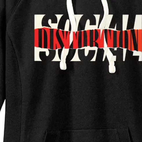 Social Distortion Torn Logo Women's Fleece Hoodie