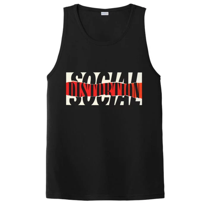 Social Distortion Torn Logo Performance Tank