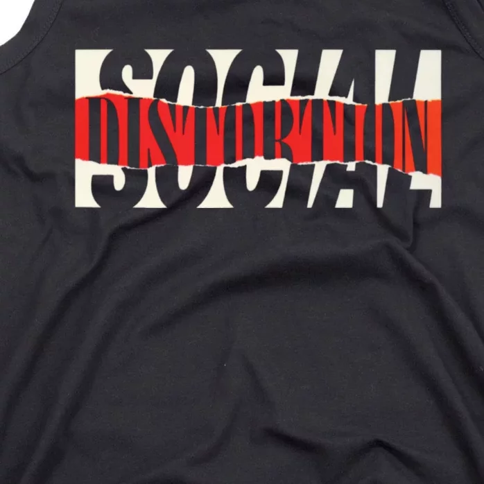 Social Distortion Torn Logo Tank Top