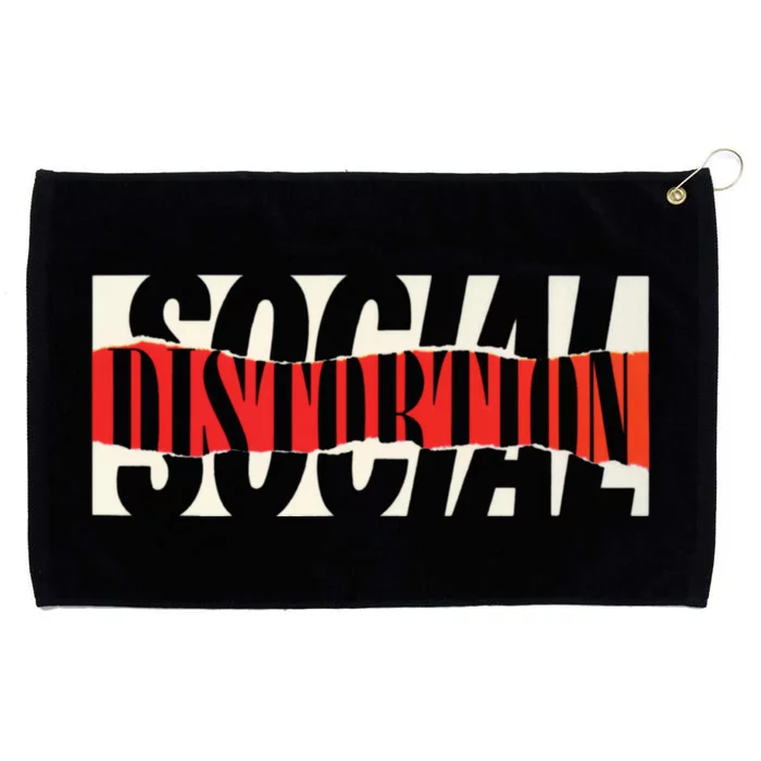 Social Distortion Torn Logo Grommeted Golf Towel