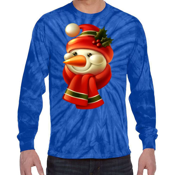 Snowman Dressed To Impress Tie-Dye Long Sleeve Shirt