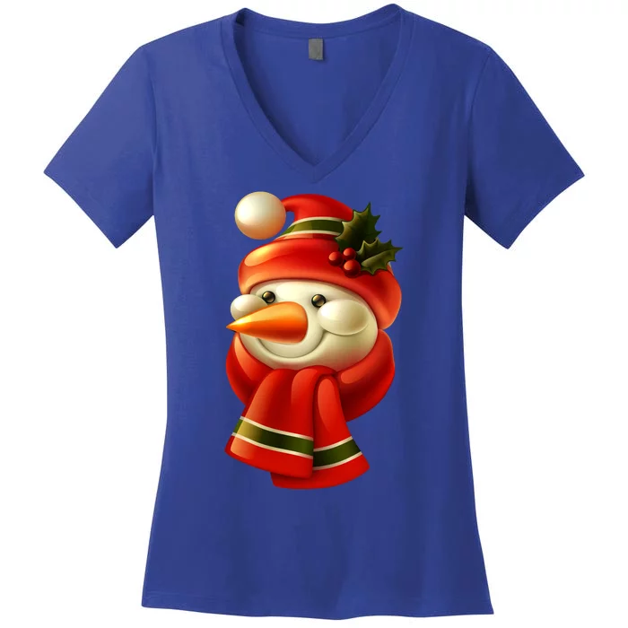 Snowman Dressed To Impress Women's V-Neck T-Shirt