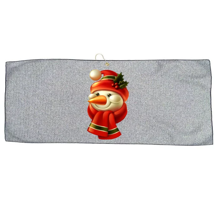 Snowman Dressed To Impress Large Microfiber Waffle Golf Towel