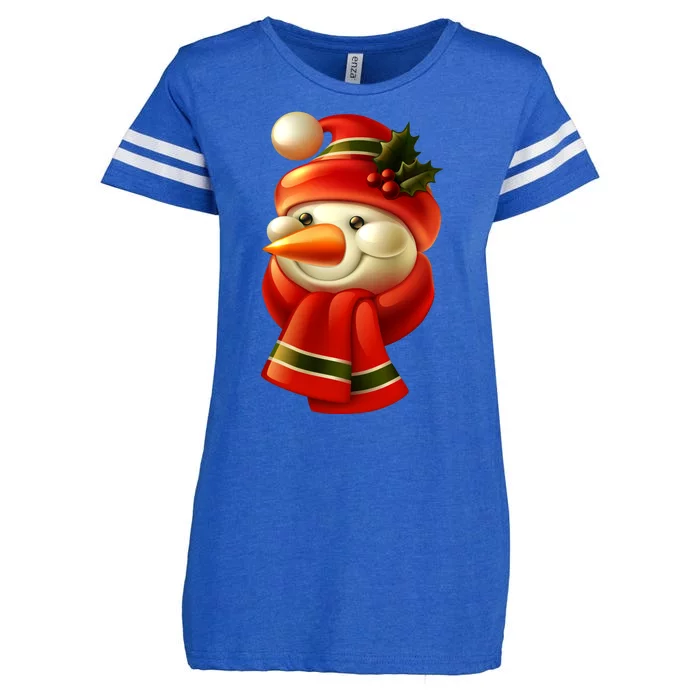 Snowman Dressed To Impress Enza Ladies Jersey Football T-Shirt