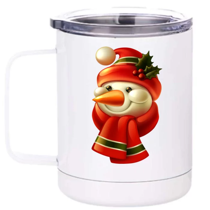 Snowman Dressed To Impress Front & Back 12oz Stainless Steel Tumbler Cup