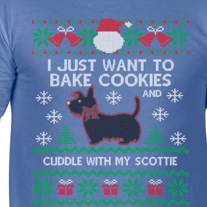 Scottie Dog Ugly Christmas Party Scottish Terrier Novelty Gift Comfort Colors T-Shirt